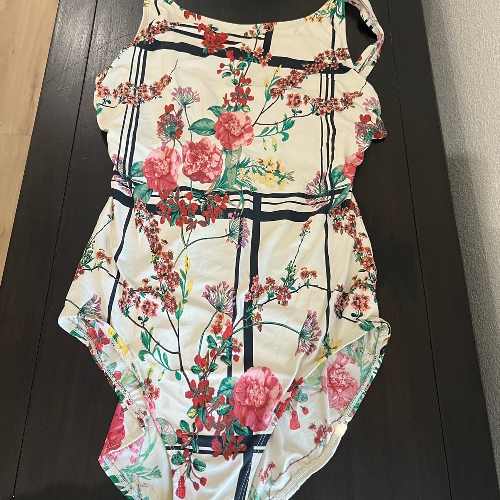 Bleu Ice Floral Swimsuit size XL